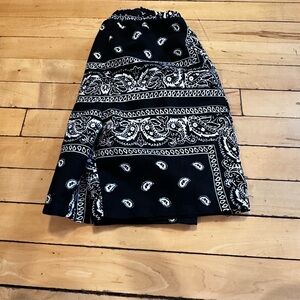 Black and White Paisley Skirt